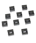 Ten Pack 8P DIP IC Socket Adapter With 2.54mm Pitch Dual Row Solder Type IC Chip Socket For Prototyping And Repairs, Includes 10 Pieces