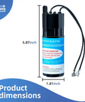 Hard Start Kit For Air Conditioners That Cranks Up Five Hundred Percent Starting Torque, 115V To 277V Universal Capacitor shown with dimensions 5.87 x 1.81 inches