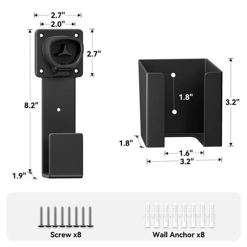 Keeping Your Tesla Setup Slick Demands A Solid Mount This Heavy Duty Stainless Steel Wall Charger Holder dimensions and hardware.