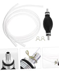 Manual Fuel Transfer Siphon Pump Portable Hand Pump For Cars Lawn Equipment And Fish Tanks Easy Siphon With No Mess Spill Prevention And Strong Suction And Large Flow Oil Transfer For Emergency Liquids, clear tube and bulb
