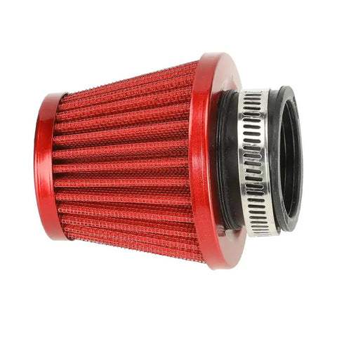 Red 38mm Air Filter Cleaner For Predator 196cc 200cc 212cc 6.5HP GX160 GX200, features metal frame and pleated design.