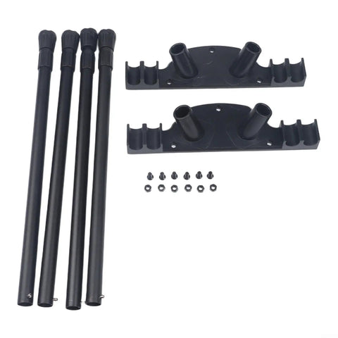 Retractable Folding Table Legs For Camping And Outdoor Dining Heavy Duty Metal Black Support components and hardware set