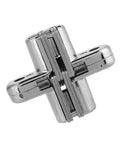 Durable Zinc Alloy Hidden Hinge Set With Concealed Cross Design, close-up view showcasing compact design and smooth finish.