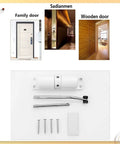 Heavy Duty Zinc Alloy Door Closer With Adjustable Spring Auto Close For Doors Up To 30 Kg White, Easy Install components