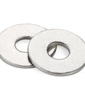 50 Pack 5 Sixteenth Inch Stainless Flat Washers 0.93 Inch Outer Diameter 0.07 Inch Thick 304 Stainless Steel For Screws And Bolts Corrosion Resistant High Tensile Strength, two washers