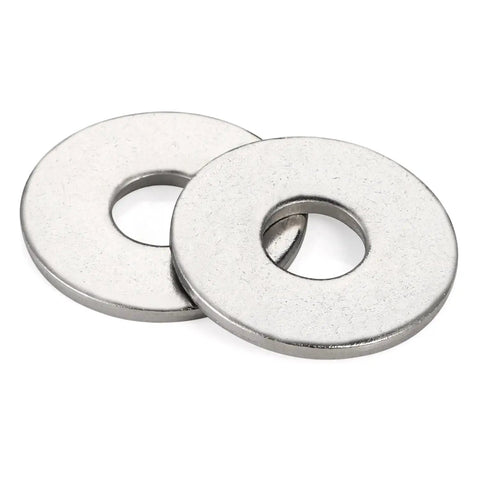 50 Pack 5 Sixteenth Inch Stainless Flat Washers 0.93 Inch Outer Diameter 0.07 Inch Thick 304 Stainless Steel For Screws And Bolts Corrosion Resistant High Tensile Strength, two washers