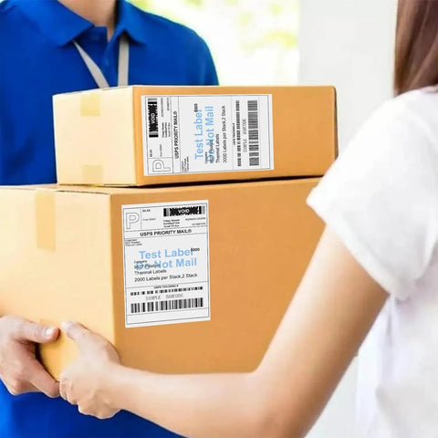 Premium 4 X 6 Thermal Shipping Labels For Direct Thermal Printer White Perforated Fanfold Sheets With Hella Strong Adhesive 100 Labels Per Stack Sweet Smooth Print Ready For Any Mailer Job