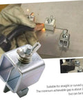 Superior Butt Welding Jigs For Sheet Metal And Auto Body Work Includes Eight Heavy Tack Welding Clamps locked on metal plates.