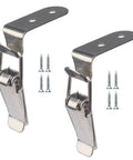Heavy Duty 304 Stainless Steel 90 Degree Toggle Latch With Secure Duck Bill Buckle For Tool Boxes Car Hoods Cabinets And Trunks Built Like A Tank That Grabs Super Tight Pair Of Two with screws.