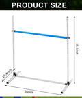 6 Piece Dog Agility Training Set With Adjustable Jumps And Hurdles Durable Plastic Equipment for training measurement view