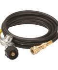 12Ft Big Buddy Propane Hose With Regulator For Indoor Outdoor Heaters, Brass Fittings, POL Connection To 20 Pound Tank
