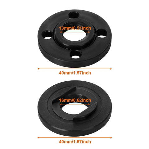 14 Piece Angle Grinder Flange Nuts Set 5/8-11 For 4-1/2 Inch Grinders Inner and Outer Nut Dimensions