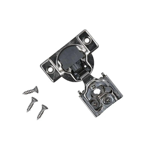 Soft Close Cabinet Hinges With Built In Damper Nickel Plated Half Inch Overlay for kitchen and bathroom, screws included.