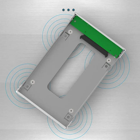Beefy 2.5 Inch USB 3.0 Aluminum Drive Enclosure And SATA Dock Case With Type C Adapter showcasing the internal structure.