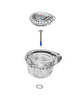 Posi-Temp One Handle Tub And Shower Knob Replacement Kit With White And Chrome Insert For 1222 And 1222B Cartridges Super Easy Install