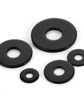 50 Pack M6 Stainless Flat Washers With Black Finish For Screws And Bolts 17.7 Mm Outer Diameter 6.6 Mm Inner Diameter 1.3 Mm Thick 304