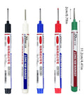Five Rock Solid Permanent Markers Waterproof Oil Based Writing Markers For Industrial Labeling And Outdoor Signage, 11.2cm long.