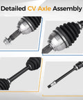 Ford Focus Front Right CV Axle Assembly 2000 To 2011 Passenger Side Drive Shaft Replacement 662144 in detailed view