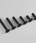 Three Eighth Inch Flat Head Socket Cap Screws Size Eight By Thirty Two Thread Full Thread Stainless Steel 304 With Black Zinc Finish