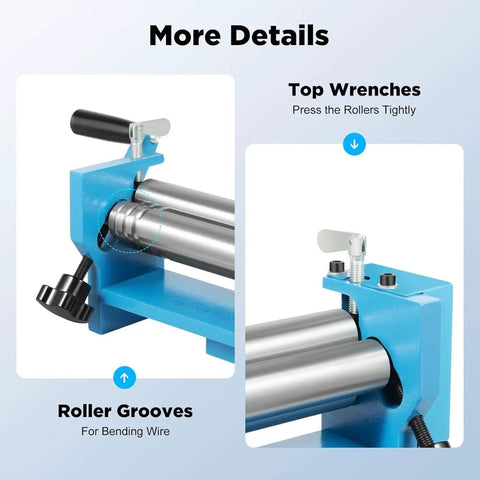 Rocksteady Manual Sheet Metal Bending Machine 30cm Slip Roller With Hand Crank Adjustable Diy Metal Shaping Tool Bad Boy Of The Workbench Heavy Duty Shop Tool