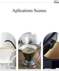 Unbleached Cone Coffee Filters Size Four 100 Count For Eight To Twelve Cup Drip And Pour Over Brewers shown in use