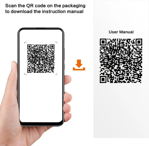 Smartphone displaying QR code and instruction manual for Solar Panel Connector Wrench Kit For MC4 Cables 1000V To 1500V Wrench.
