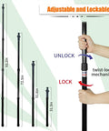 Heavy Duty Telescoping Tarp Poles Set Of 4 For Camping with adjustable twist-lock mechanism and varying heights from 31.3 to 93.2 inches