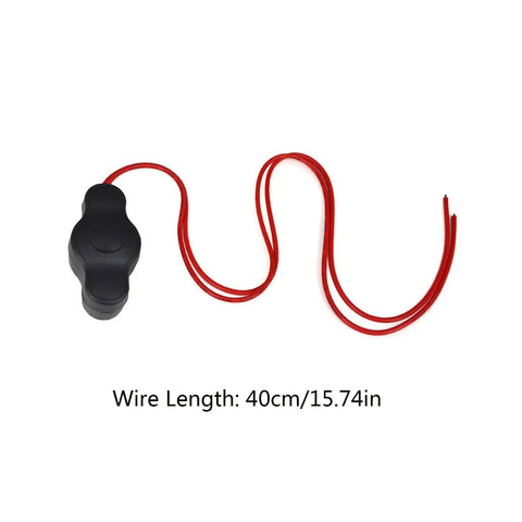 12V Waterproof Push Button On Off Switch With Quick Connector For LED Accent Lighting showing wiring on white background