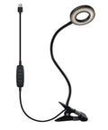 Clip On Desk Lamp With 48 LED Lights, Clamp On Reading Light With 3 Color Modes And 10 Brightness Levels, 360 Degree Flexible Gooseneck