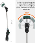 24 Inch Garden Hose Watering Wand With 8 Spray Patterns, Thumb Flow Control, Pivoting Head, Lightweight Aluminum Nozzle, Ergonomic TPR Handle