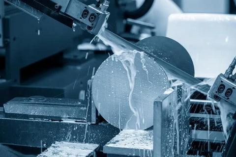 Metalworking machine using Smooth Saw General Purpose Concentrated Cutting And Sawing Coolant And Advanced Synthetic Metalworking Fluid