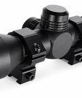 Compact 4x32 Air Rifle Scope With Mil Dot Reticle For Crosman RepeatAir 1077 Rings Included Matte Black Finish side view
