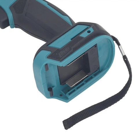 Bottom view of the grip handle on the Sweet Deal On 18V Cordless Drill Featuring 20 Plus 3 Torque Settings And Dual Variable Speeds.