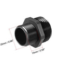 IP68 Waterproof M25 Cable Gland With 2 Holes Nylon Joint Adjustable Locknut Fits 6.4mm To 8.7mm Wire Diameter Beefy Weatherproof Electric Cable Connector Sealing Gland Dustproof And Corrosion Resistant, black nylon, 25mm x 15mm