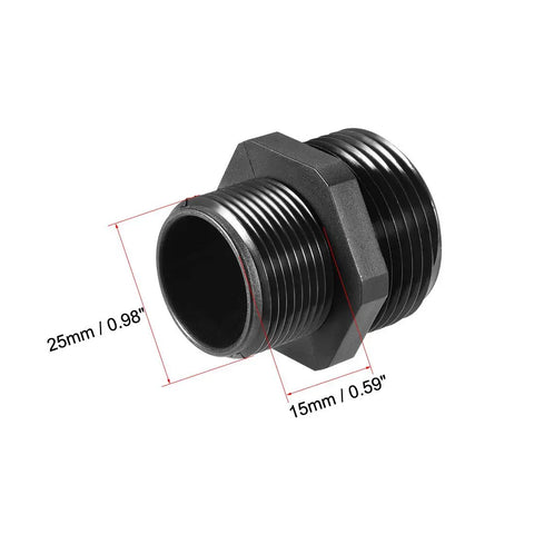 IP68 Waterproof M25 Cable Gland With 2 Holes Nylon Joint Adjustable Locknut Fits 6.4mm To 8.7mm Wire Diameter Beefy Weatherproof Electric Cable Connector Sealing Gland Dustproof And Corrosion Resistant, black nylon, 25mm x 15mm