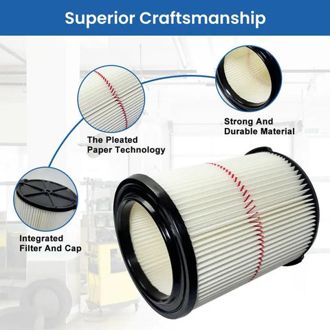 Two Pack 38754 Replacement Filters For Wet Dry Vacuum Cleaners 5 To 20 Gallon Red Stripe General Purpose Replacement Filters