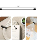 Reusable Silicone Magnetic Cable Ties 20 Pack Black For Neat Cord Organization And Bundling, Magnetic Ends For Cables