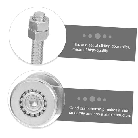 Heavy Duty Sliding Door Track Roller And Gate Wheel with close-up of sturdy steel wheel and bolt for smooth replacement