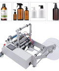 Semi Automatic Label Applicator Round Bottle Labeling Machine With High Precision Fiber Sensor And 300W Motor in white and gray.