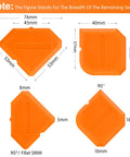 Orange two piece caulking tool set silicone sealant tools for kitchen and bathroom flooring sealing durable flexible plastic