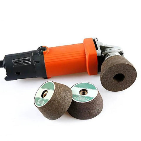 Heavy Duty Emery Buffing Wheel For Tile Granite Stone Marble Ceramic Carving And Polishing With Thickened Abrasive Sanding Disc Angle Grinder Tool Super Durable And High Performance 100 Grit with angle grinder and sanding discs.