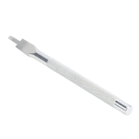 Built Dang Tough Industrial Grade High Speed Steel Prong Punch Tool And Leather Lacing Chisel Set For Precision Hole Punching, angled view of precision tool.