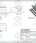 Boss Level SGI V Block Jig Fixture For Center Drilling Round Workpieces Up To Two Inch Capacity detailed technical drawing and isometric view.