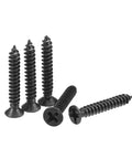 M3 x 20mm Wood Screws Phillips Flat Head Carbon Steel Self Tapping Black Oxide 200 Pcs Built Tough For Hardwood Projects Great For DIY Upgrades