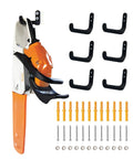 Chainsaw Wall Mount Hook Set 6 Pack Heavy Duty Chainsaw Holder For Garage Organization And Shed Storage Sturdy Steel Racks For Quick Secure Clean Storage