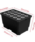 Hydroponic Growing Box For Home And Small Farm Soilless Cultivation System With 15 Pod Kit ABS Construction dimensions shown