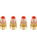 Stubby gas lens components from 81 Piece TIG Welding Torch Accessories Kit With Stubby Gas Lens, Alumina Nozzles Twelve, Glass Cups