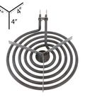 Electric Range Burner Surface Element Set With One 8 Inch MP21YA5 And Three 6 Inch MP15YA Burners 2100 Watt 240 Volt 5 Turn And 1500 Watt 240 Volt 4 Turn Replacements For Most Ranges Not GE Or Hotpoint Four Pack Easy Swap showing Y-style bracket