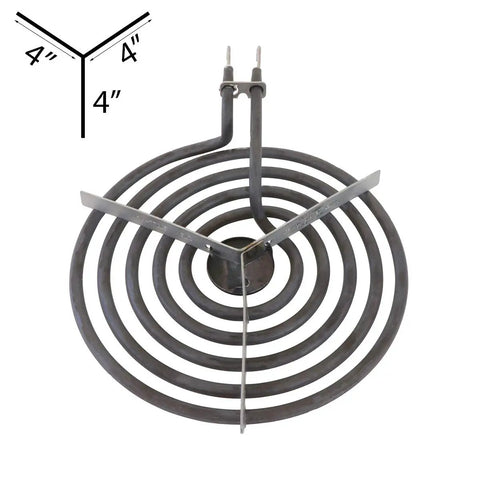 Electric Range Burner Coil Replacement Set MP21YA 8-inch burner with plug-in terminals for Whirlpool KitchenAid Maytag.