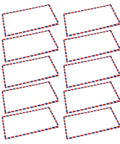 Air Mail Envelopes Bulk Pack 5 10 20 Pieces 115x225mm 4.53x8.86in With Aviation Stripes for Secure Document Mailing